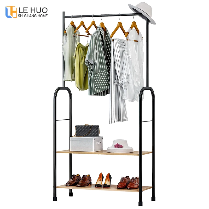 Fashion Coat rack Clothes rack storage Shelf Iron hanger Single rod Drying rack Double shelf Shoe rack living room furniture
Fashion Coat rack Clothes rack storage Shelf Iron hanger Single rod Drying rack Double shelf Shoe rack living room furniture