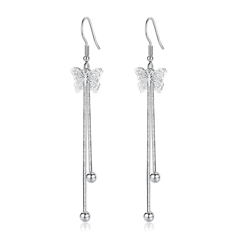 925 Sterling Silver Fashion Hollow Bowknot Long Tassel Design Drop Earrings for Women Jewelry Gift Wholesale Drop Shipping
925 Sterling Silver Fashion Hollow Bowknot Long Tassel Design Drop Earrings for Women Jewelry Gift Wholesale Drop Shipping