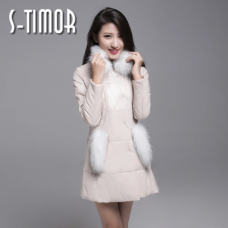 Stimor leather clothing female medium-long slim genuine leather down coat raccoon fur coat
Stimor leather clothing female medium-long slim genuine leather down coat raccoon fur coat
