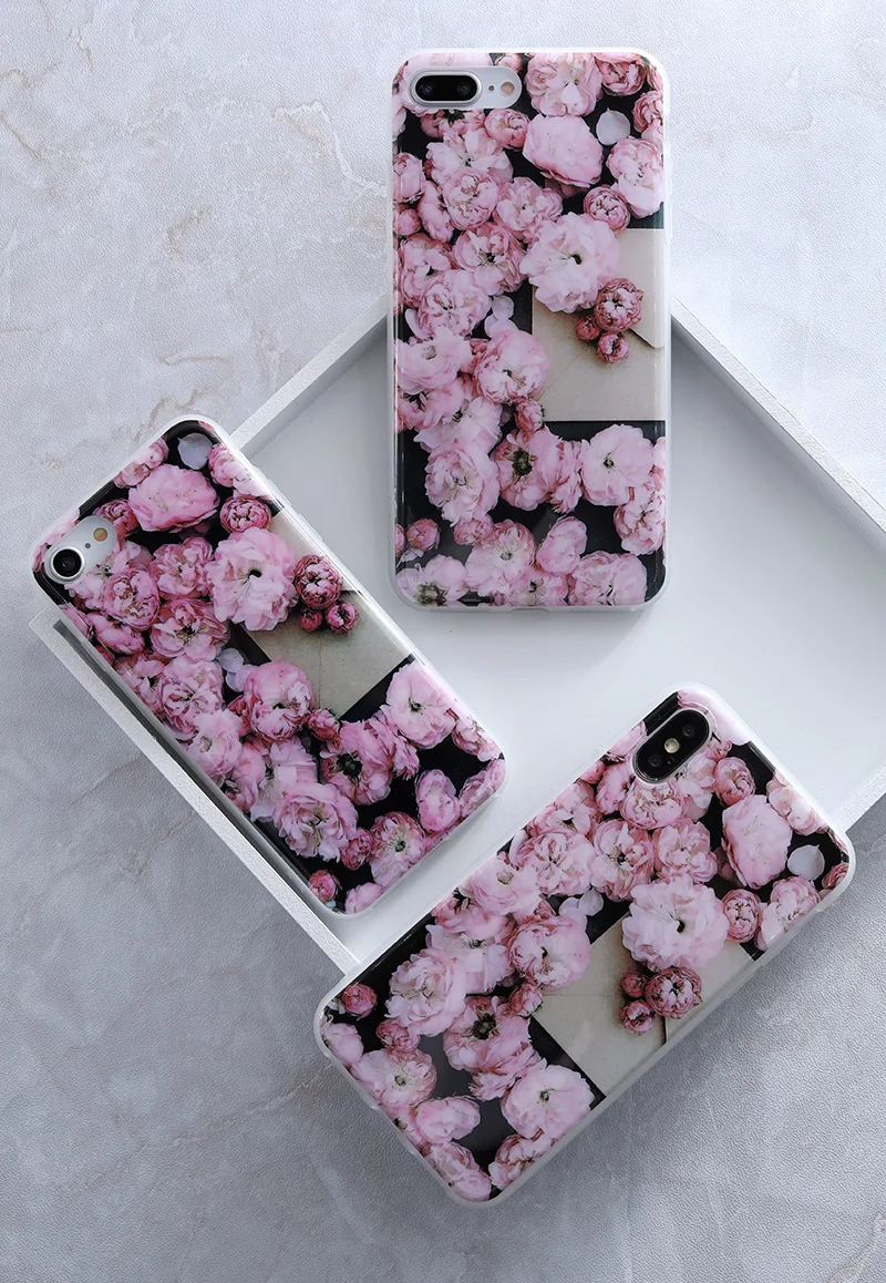 Iphone 5s 5 SE 6 6s 8 6/7/8 plus X Granite Scrub Marble Stone Painted Silicone Phone Case