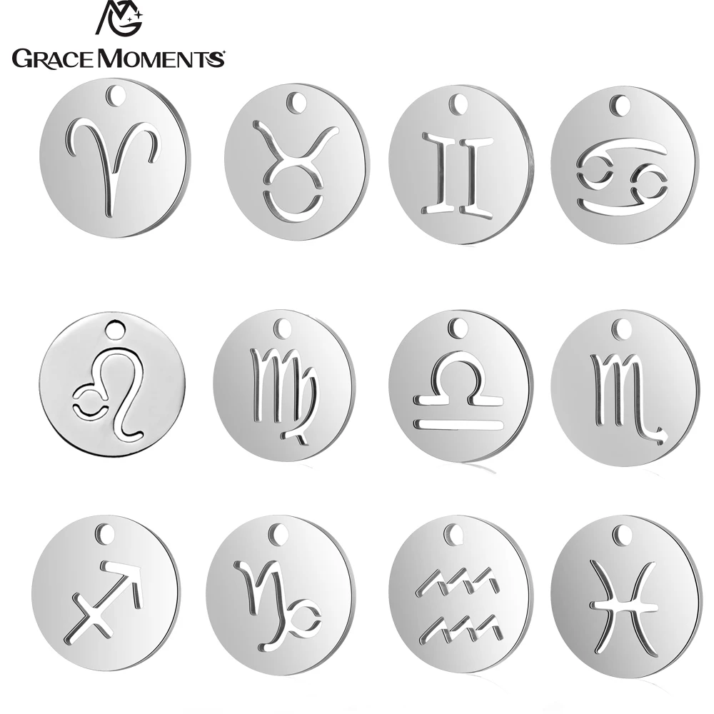 12pcs/lot Grace Moments 11.8mm Round Disc Whole Twelve Zodiac Charms DIY Constellation Charms for Making Jewelry Accessories
12pcs/lot Grace Moments 11.8mm Round Disc Whole Twelve Zodiac Charms DIY Constellation Charms for Making Jewelry Accessories