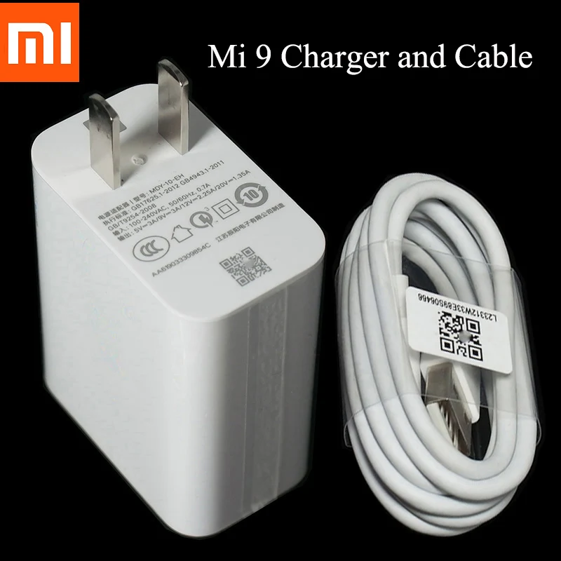 XIAOMI QC4.0 27W USB Quick Charger Turbo Charge Adapter 3A Type C Cable for Mi 9 Lite 8 9T Pro Max 2S 3 Redmi Note 7 Pro K20Pro
XIAOMI QC4.0 27W USB Quick Charger Turbo Charge Adapter 3A Type C Cable for Mi 9 Lite 8 9T Pro Max 2S 3 Redmi Note 7 Pro K20Pro