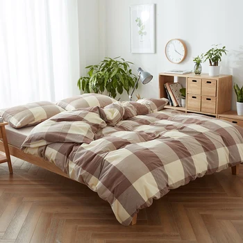 Vintage style washed cotton bed linen euro double bedclothes big plaid bedding set queen king size 3/4pcs quilt doona covers
Vintage style washed cotton bed linen euro double bedclothes big plaid bedding set queen king size 3/4pcs quilt doona covers