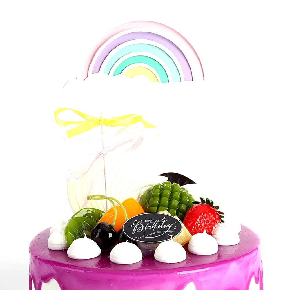 NEW Colorful Rainbow Cake Topper Birthday Wedding Cake Flags Cloud Cute Cake Flag Birthday Party Baking Decoration Supplies
NEW Colorful Rainbow Cake Topper Birthday Wedding Cake Flags Cloud Cute Cake Flag Birthday Party Baking Decoration Supplies