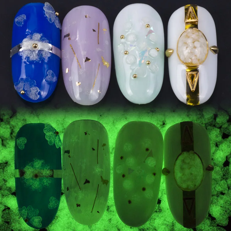 NEWBY 1g/Box Fluorescent Luminous Nail Art Sequins Glow in the Dark Heart Star Round Ultra-thin Nail Glitter Flakes Powder
NEWBY 1g/Box Fluorescent Luminous Nail Art Sequins Glow in the Dark Heart Star Round Ultra-thin Nail Glitter Flakes Powder