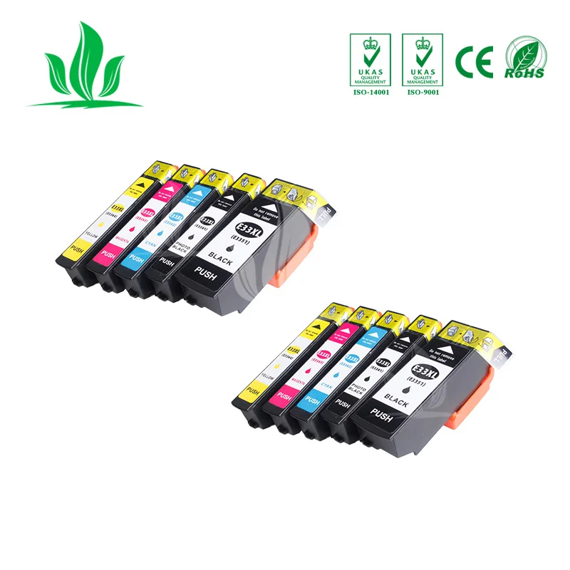 10 шт. 33XL T3351 T3361 T3362 T3363 T3364 совместимый картридж с чернилами для принтера Epson XP 530 630