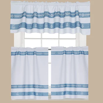 Kitchen Curtains Simple Printing Cotton Window Curtain Valance with 2 Curtain Tiers for Home
Kitchen Curtains Simple Printing Cotton Window Curtain Valance with 2 Curtain Tiers for Home