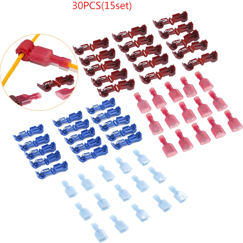 30PCS(15set) Wire Cable Connectors Terminals Crimp Scotch Lock Quick Splice Electrical Car Audio Kit
30PCS(15set) Wire Cable Connectors Terminals Crimp Scotch Lock Quick Splice Electrical Car Audio Kit
