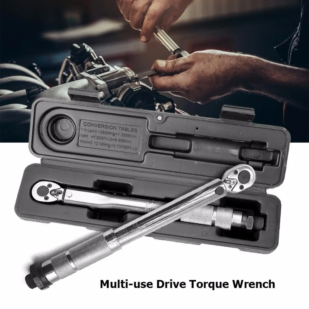1/4" Multi-use Drive Torque Wrench 5-25NM Adjustable Hand Spanner Ratchet Repair Tools Torque Wrench Repairing Hand Tools
1/4" Multi-use Drive Torque Wrench 5-25NM Adjustable Hand Spanner Ratchet Repair Tools Torque Wrench Repairing Hand Tools