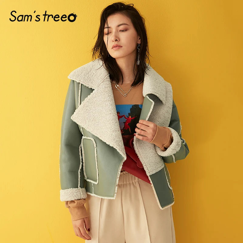 Samstree Green Solid Minimalist Style Polar Fleece Short Leather Coats Women 2019 Autumn Open Stitch Office Ladies Outwears
Samstree Green Solid Minimalist Style Polar Fleece Short Leather Coats Women 2019 Autumn Open Stitch Office Ladies Outwears