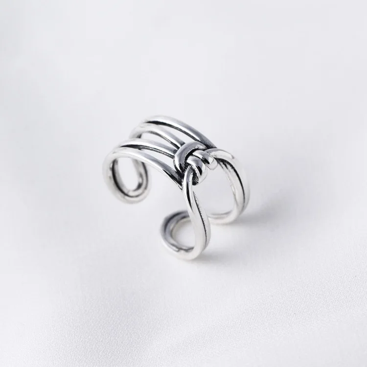 Vintage Retro Authentic S925 Sterling Silver FINE Jewelry Personality Multi-layers/Rows Weave Band Wider Ring adjust TLJ573
Vintage Retro Authentic S925 Sterling Silver FINE Jewelry Personality Multi-layers/Rows Weave Band Wider Ring adjust TLJ573