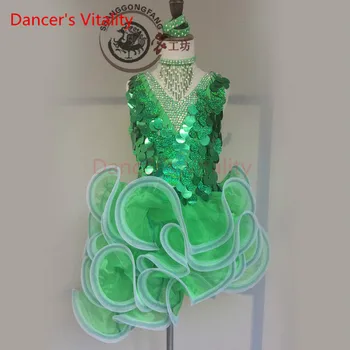 Dancer's Vitality V collar sequin Back Opening Cake Side Latin Dance Dress Women Samba Salsa Tango Dress For Vestido De Festa
Dancer's Vitality V collar sequin Back Opening Cake Side Latin Dance Dress Women Samba Salsa Tango Dress For Vestido De Festa