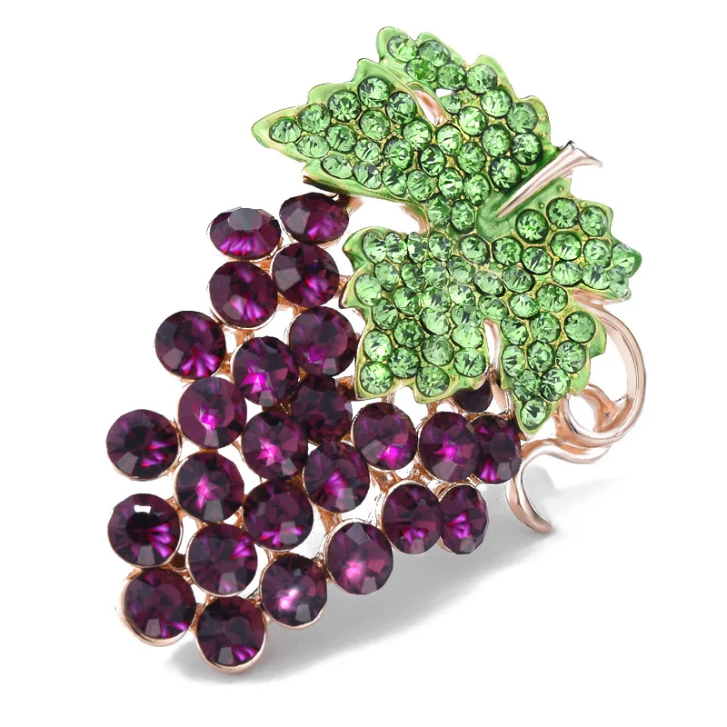 2 colors Available 18Bre Creativity purple grapes scarf crystal brooches pins for women Fashion Dress Coat Corsage gift
2 colors Available 18Bre Creativity purple grapes scarf crystal brooches pins for women Fashion Dress Coat Corsage gift