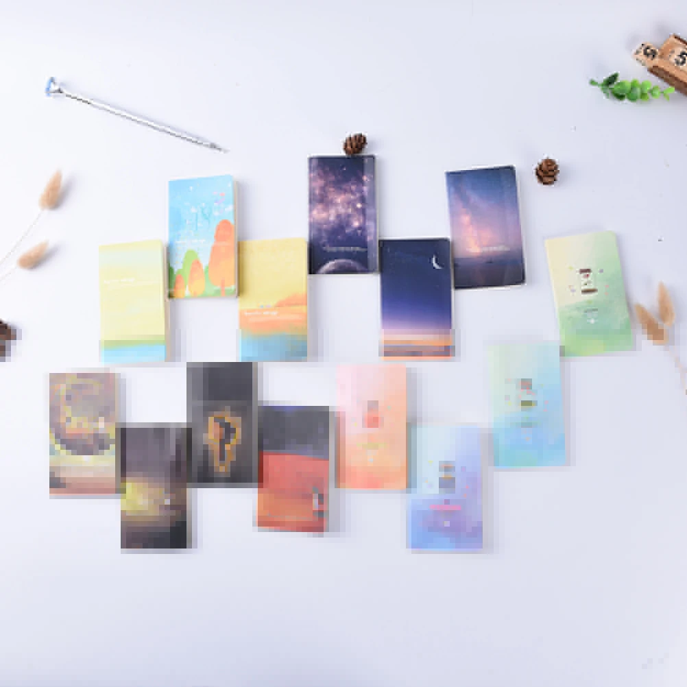 Портативная записная книжка Mini Ocean Series Notebook Wishing Bottle Children Notepad Moon Star Universe Diary 12.3x7.2cm |