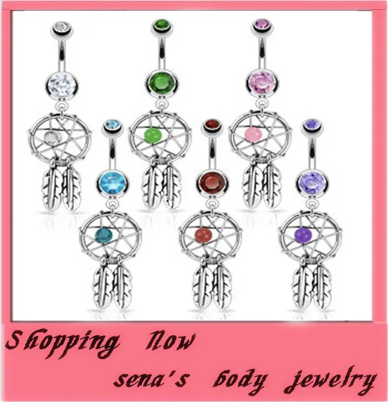 Dream catcher navel ring mix 6 colors 60pcs/lot body piercing jewelry belly button ring
Dream catcher navel ring mix 6 colors 60pcs/lot body piercing jewelry belly button ring