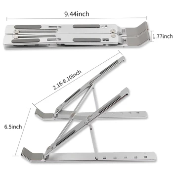 Aluminum Alloy Adjustable Laptop Stand Folding for Notebook MacBook Computer Bracket Lifting Cooling Holder Non-slip Pad
Aluminum Alloy Adjustable Laptop Stand Folding for Notebook MacBook Computer Bracket Lifting Cooling Holder Non-slip Pad