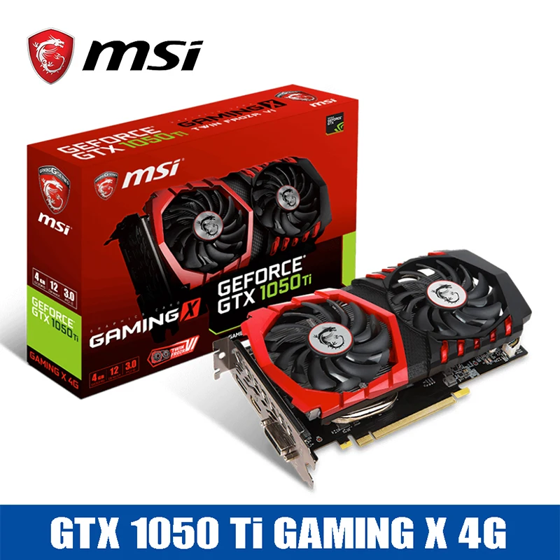 Msi Mining GTX1050Ti GAMING X 4G Video Card 1150MHz/7000MHz 128Bit GDDR5 PCI-E 3.0 DP+HDMI+DVI Graphics Cards DirectX 12 for ETH
Msi Mining GTX1050Ti GAMING X 4G Video Card 1150MHz/7000MHz 128Bit GDDR5 PCI-E 3.0 DP+HDMI+DVI Graphics Cards DirectX 12 for ETH