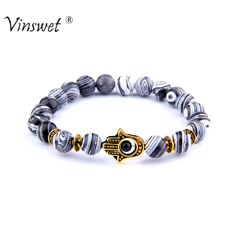 Natural Stone Malachite Beads Bracelet Men Fashion Hamsa Hand Evil Eye Charm Energy Bracelets for Women Lucky Jewelry
Natural Stone Malachite Beads Bracelet Men Fashion Hamsa Hand Evil Eye Charm Energy Bracelets for Women Lucky Jewelry