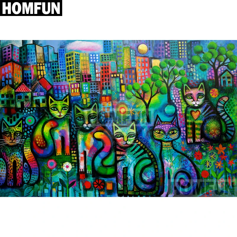 HOMFUN Full Square/Round Drill 5D DIY Diamond Painting " Cartoon cat" Embroidery Cross Stitch 5D Home Decor Gift A01955
HOMFUN Full Square/Round Drill 5D DIY Diamond Painting " Cartoon cat" Embroidery Cross Stitch 5D Home Decor Gift A01955