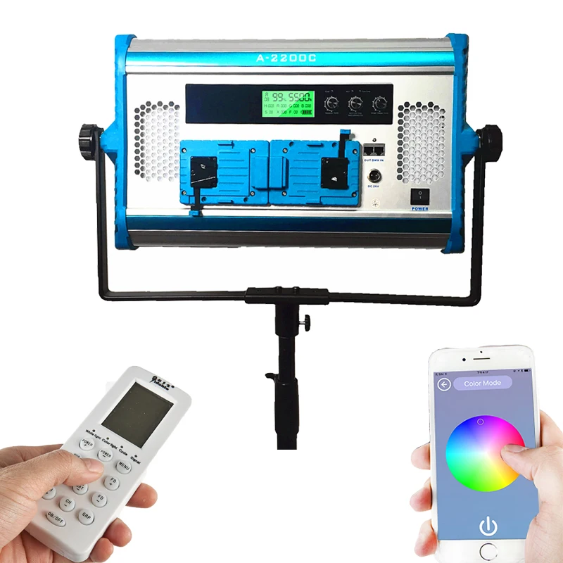 Yidoblo A-2200C Dimmable 140W RGB 4 Colors Pro LED Lamp Video Film LED Soft Light Panel with LCD Screen Phone App Remote Control
Yidoblo A-2200C Dimmable 140W RGB 4 Colors Pro LED Lamp Video Film LED Soft Light Panel with LCD Screen Phone App Remote Control