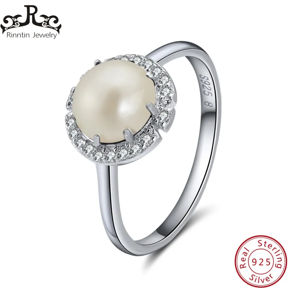 Rinntin 100% 925 Sterling Silver Women Rings with Simulated Pearl AAA Zircon Prong Setting Fine Female Party Jewelry TSR55-S
Rinntin 100% 925 Sterling Silver Women Rings with Simulated Pearl AAA Zircon Prong Setting Fine Female Party Jewelry TSR55-S