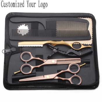 C1104 5.5" Stainless Rose Gold Customized Logo Professional Hairdressing Scissors Cutting Shears Thinning Scissors Hair Scissors
C1104 5.5" Stainless Rose Gold Customized Logo Professional Hairdressing Scissors Cutting Shears Thinning Scissors Hair Scissors