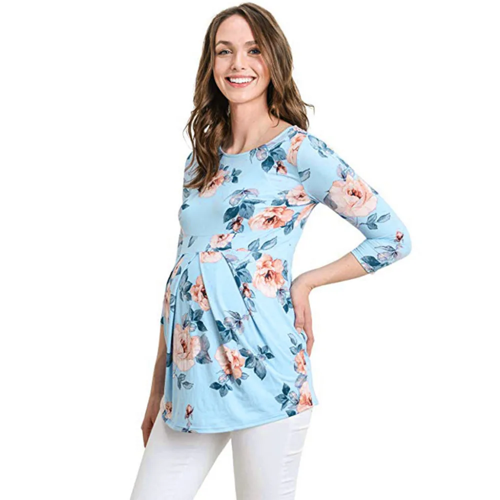 Women's Short Sleeve Floral Tops Breastfeeding Nusring Maternity Clothes Baby Maternity Clothes Nursing Breastfeeding Dress
Women's Short Sleeve Floral Tops Breastfeeding Nusring Maternity Clothes Baby Maternity Clothes Nursing Breastfeeding Dress