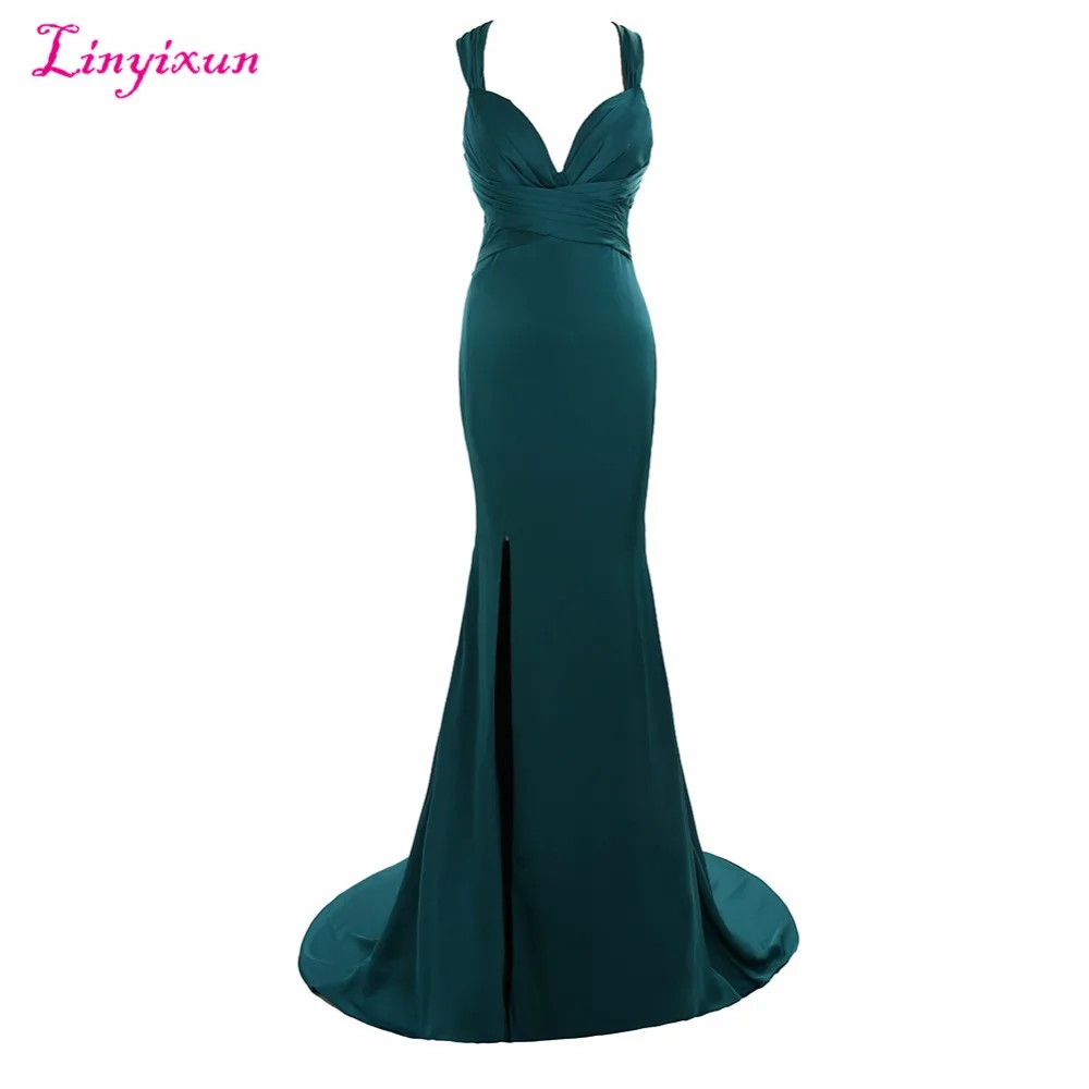 Linyixun Real Photo Sexy 2017 Formal Evening Dresses Satin Elegant Bows Pleat Sleeveless Sweep Train Long Woman Prom Dresses
Linyixun Real Photo Sexy 2017 Formal Evening Dresses Satin Elegant Bows Pleat Sleeveless Sweep Train Long Woman Prom Dresses