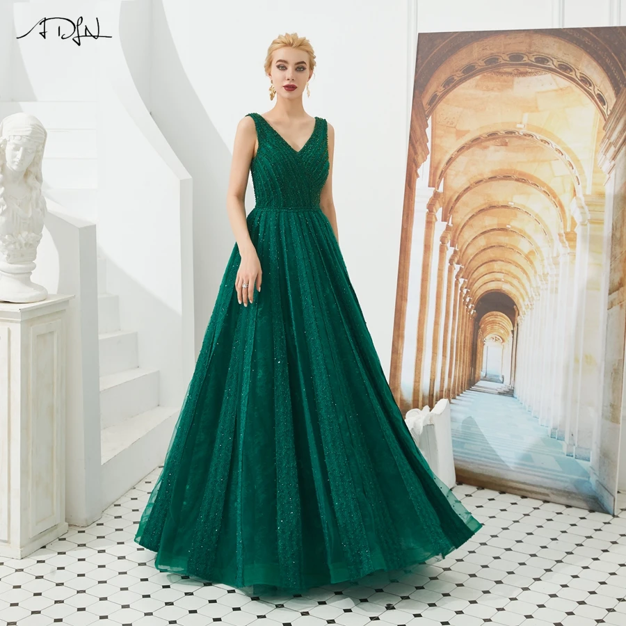 ADLN Emerald Green A-line Evening Dress Robe De Soiree Party Elegant Vestido De Festa Long Prom Gown Custom 5 Colors
ADLN Emerald Green A-line Evening Dress Robe De Soiree Party Elegant Vestido De Festa Long Prom Gown Custom 5 Colors