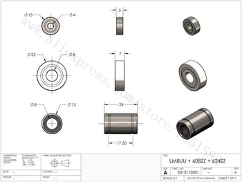 11 x LM8UU + 3 x 608ZZ +3 x 624ZZ NSK Bearing Kit/set for RepRap Wilson TS 3D Printer mechanical parts accessory
11 x LM8UU + 3 x 608ZZ +3 x 624ZZ NSK Bearing Kit/set for RepRap Wilson TS 3D Printer mechanical parts accessory