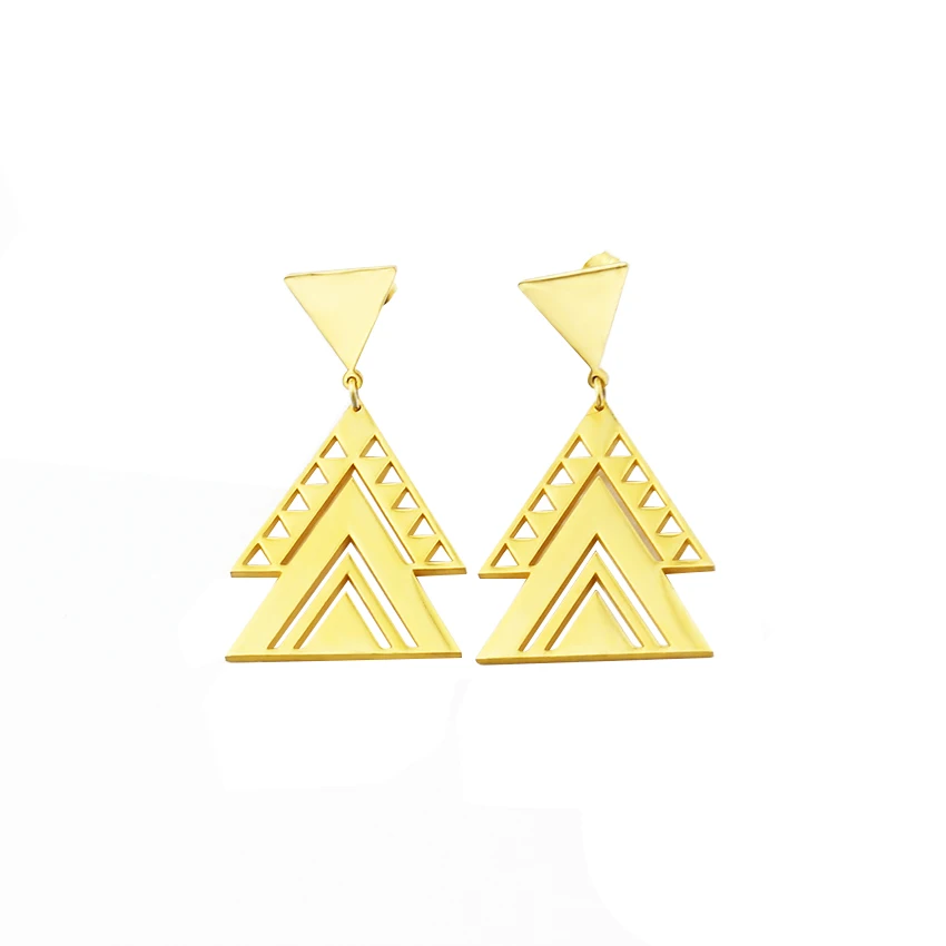 Hollow Tattoo Multiple Triangle Chevron Drop Earring For Women Stainless Steel Dainty Jewelry Gold Silver Color Dangle Brincos
Hollow Tattoo Multiple Triangle Chevron Drop Earring For Women Stainless Steel Dainty Jewelry Gold Silver Color Dangle Brincos