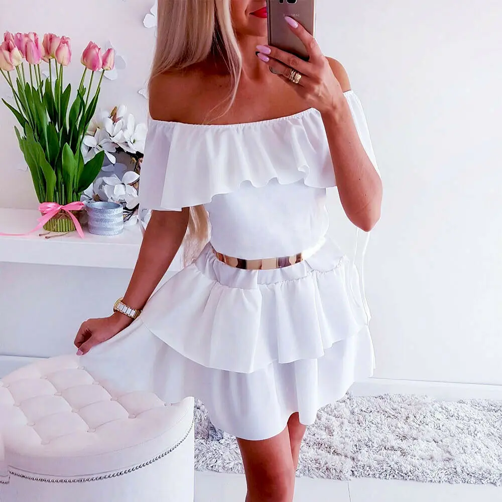 New Women Wrap Summer Boho Off Shoulder Mini Skater Dress Ladies Holiday Casual Beach Sundress Fashion Formal Dress
New Women Wrap Summer Boho Off Shoulder Mini Skater Dress Ladies Holiday Casual Beach Sundress Fashion Formal Dress