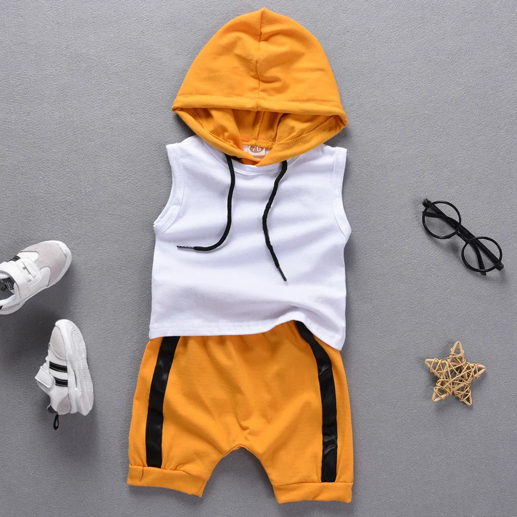 Summer Baby Boys Clothes 2019 Kids Hooded Sleeveless T shirt Shorts Children Clothing Newborn Toddler Boy Outfits 1 2 3 Years
Summer Baby Boys Clothes 2019 Kids Hooded Sleeveless T shirt Shorts Children Clothing Newborn Toddler Boy Outfits 1 2 3 Years