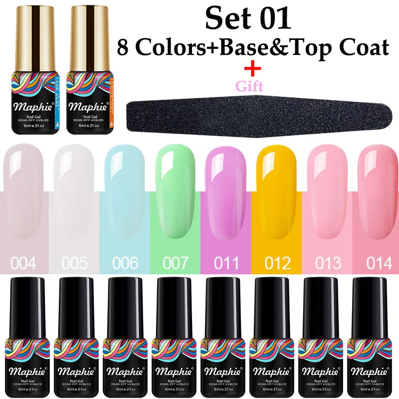 Maphie 11cs/Lot UV Gel Nail Polish Set Soak Off UV Gel Semi Permanent Hybrid Nail Varnish Pink Color Led Nail Gel Lacquer Kits
Maphie 11cs/Lot UV Gel Nail Polish Set Soak Off UV Gel Semi Permanent Hybrid Nail Varnish Pink Color Led Nail Gel Lacquer Kits