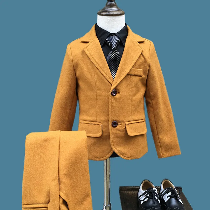 2018 Autumn and Winter New Korean Children's Large and Medium Children's Clothing Suit Two-piece Gentleman Handsome Suit