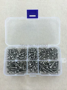 120pcs M4*6 /8 /10 /12 /16 /20 Stainless Steel Hex Socket Head Cap Screw M4 screw Accessories Kit
120pcs M4*6 /8 /10 /12 /16 /20 Stainless Steel Hex Socket Head Cap Screw M4 screw Accessories Kit