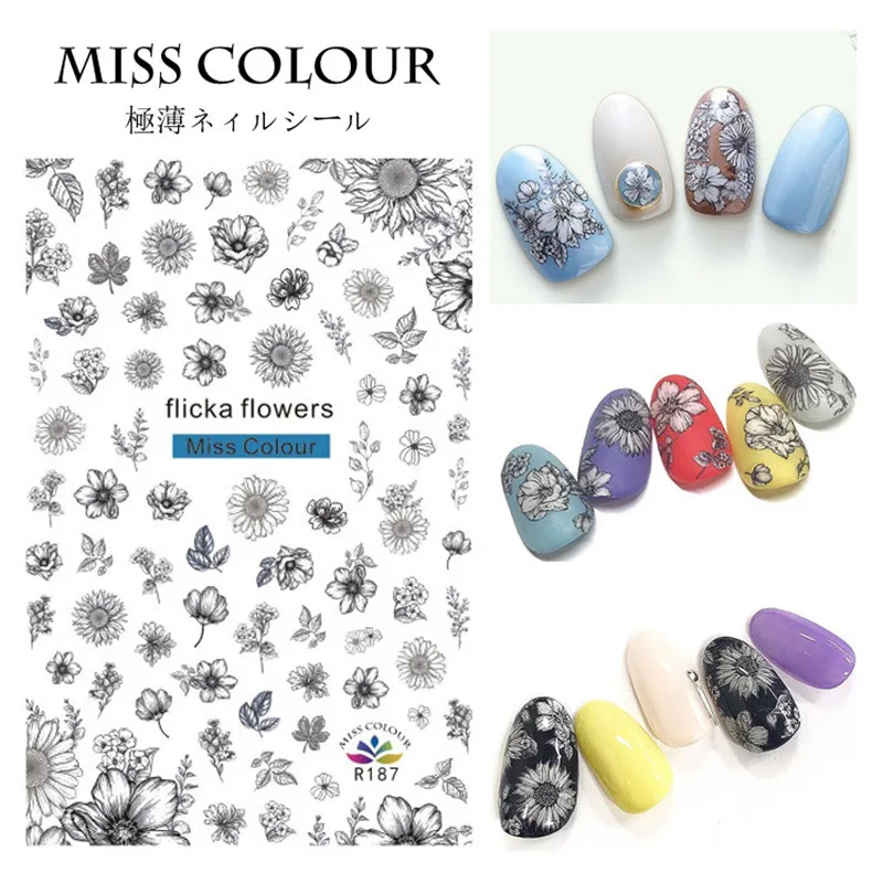 Super Thin Self Adhesive 3D Nail Art Nail Slider Stickers Kit Black White Daisy Flowers Manicure for Women 7pcs Send Randomly
Super Thin Self Adhesive 3D Nail Art Nail Slider Stickers Kit Black White Daisy Flowers Manicure for Women 7pcs Send Randomly