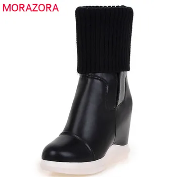 MORAZORA 2020 new style round toe mid calf boots women slip on Stretch boots comfortable wedges shoes woman autumn winter boots
MORAZORA 2020 new style round toe mid calf boots women slip on Stretch boots comfortable wedges shoes woman autumn winter boots