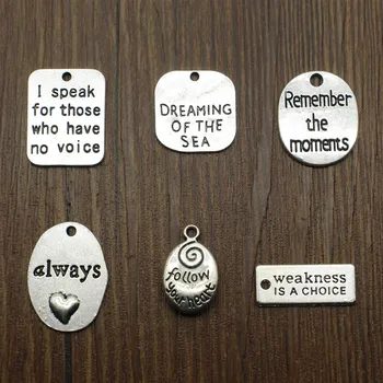 10pcs Silver Color Follow Your Heart Dreaming Of The Sea Remember The Moment Always Charms Pendant
10pcs Silver Color Follow Your Heart Dreaming Of The Sea Remember The Moment Always Charms Pendant