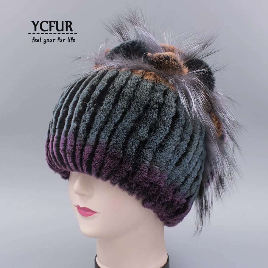 YCFUR Women Real Fur Hats Caps Winter Warm Stripes Rex Rabbit Fur Beanies Fox Fur Cap Female Ear Protect Flower Hat Lady
YCFUR Women Real Fur Hats Caps Winter Warm Stripes Rex Rabbit Fur Beanies Fox Fur Cap Female Ear Protect Flower Hat Lady