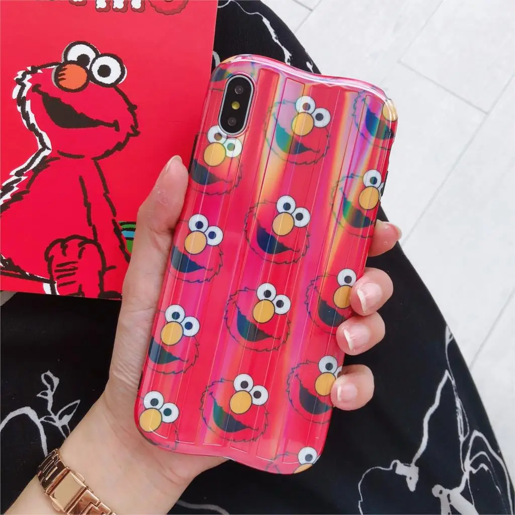 Cartoon Sesame Street Cookie Elmo Soft Silicone Case For iphone 6 6s 7 8 Plus X XR XS MAX Luxury Trunk Style Phone cover Coque
Cartoon Sesame Street Cookie Elmo Soft Silicone Case For iphone 6 6s 7 8 Plus X XR XS MAX Luxury Trunk Style Phone cover Coque
