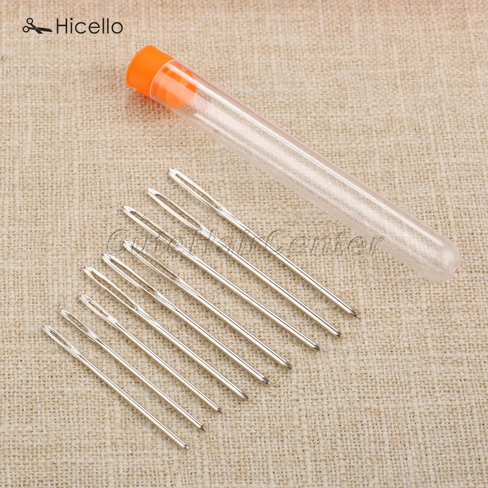 5. 3Cm + 6Cm + 7Cm EXCEART 9Pcs Agujas Romas de Ojo Grande Agujas de Coser de Acero Inoxidable Aguja de Tejer Hilo para Coser Tejer Tejer