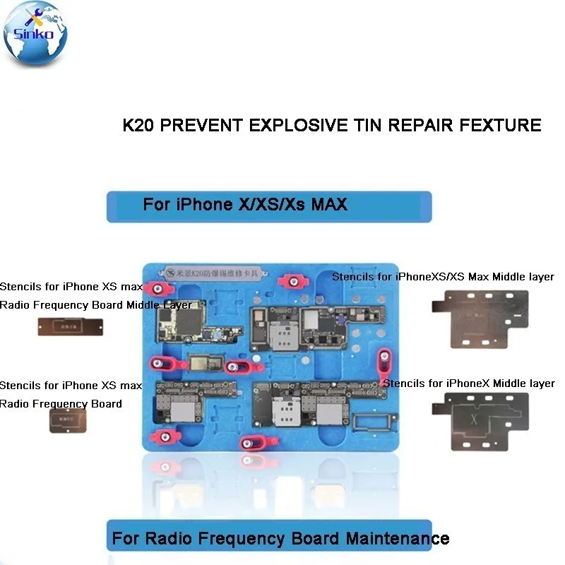 MJ K20 Multifunctional motherboard Repair fixture for iPhone X/XS/XS MAX Prevent Explosive Tin Repair Fixtures
MJ K20 Multifunctional motherboard Repair fixture for iPhone X/XS/XS MAX Prevent Explosive Tin Repair Fixtures