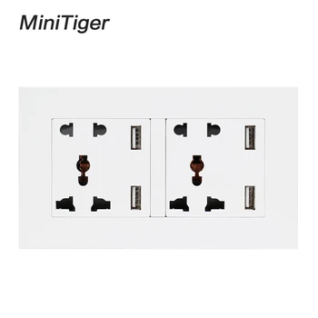 Minitiger Wall Socket Dual Universal 5 Hole Power Outlet With 4 USB Smart Induction Charger Port for Mobile PC Panel
Minitiger Wall Socket Dual Universal 5 Hole Power Outlet With 4 USB Smart Induction Charger Port for Mobile PC Panel