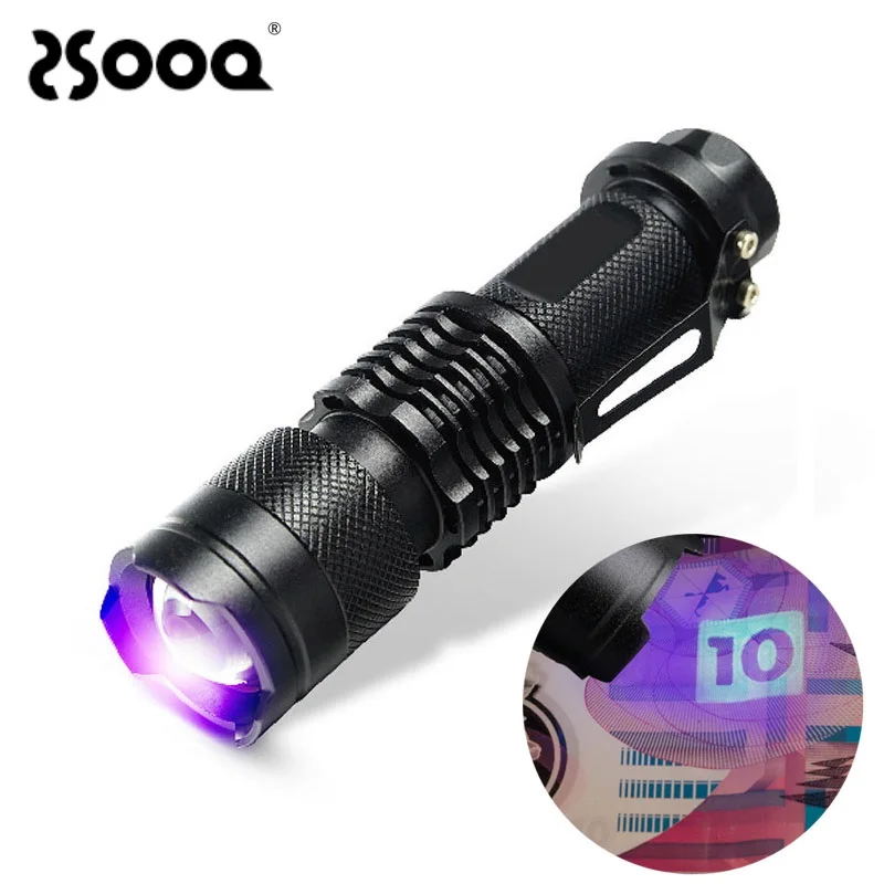 Zoomable Mini UV Flashlight LED Ultraviolet Torch AA Battery 14500 Powered Ultra Violet Marker Checker Detection SK68 365nm L013
Zoomable Mini UV Flashlight LED Ultraviolet Torch AA Battery 14500 Powered Ultra Violet Marker Checker Detection SK68 365nm L013