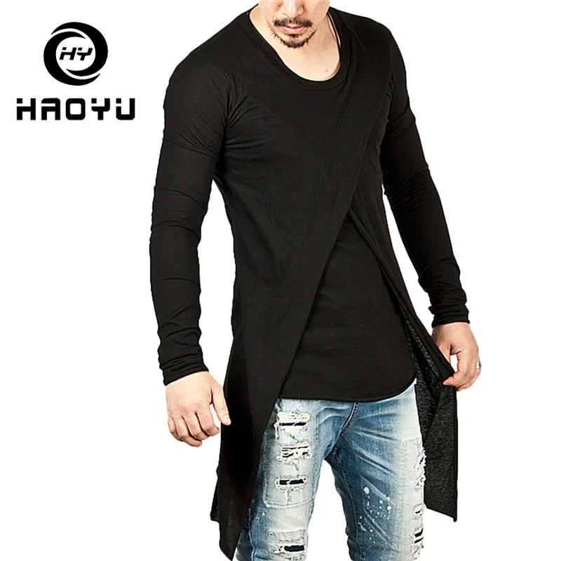 Men Fashion Winter Streetwear Punk T Shirts Long Sleeve t-shirt Night club Male Forked swallow tail Tee O-Neck Black Tops HAOYU
Men Fashion Winter Streetwear Punk T Shirts Long Sleeve t-shirt Night club Male Forked swallow tail Tee O-Neck Black Tops HAOYU
