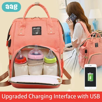 AAG Mummy Maternity Nappy Bag With USB Interface Large Capacity Travel Backpack Nursing Bag Baby Care Insulation Bags 40
AAG Mummy Maternity Nappy Bag With USB Interface Large Capacity Travel Backpack Nursing Bag Baby Care Insulation Bags 40