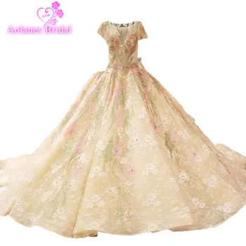 AOLANES 2018 Champagne Tulle Sleeveless Wedding Dresses O-neck Cathedral Train Backless Bridal Gowns Vestido De Casamento
AOLANES 2018 Champagne Tulle Sleeveless Wedding Dresses O-neck Cathedral Train Backless Bridal Gowns Vestido De Casamento