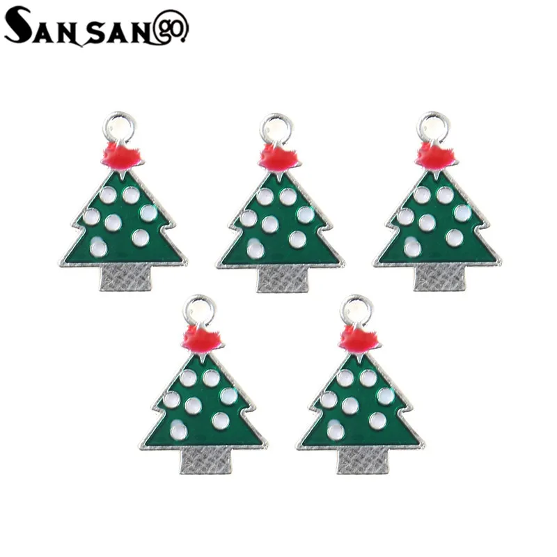 10pcs Christmas Series Enamel Art Oil Drop Green Christmas Tree Small Charms For DIY Jewelry Making 2*1.5cm
10pcs Christmas Series Enamel Art Oil Drop Green Christmas Tree Small Charms For DIY Jewelry Making 2*1.5cm