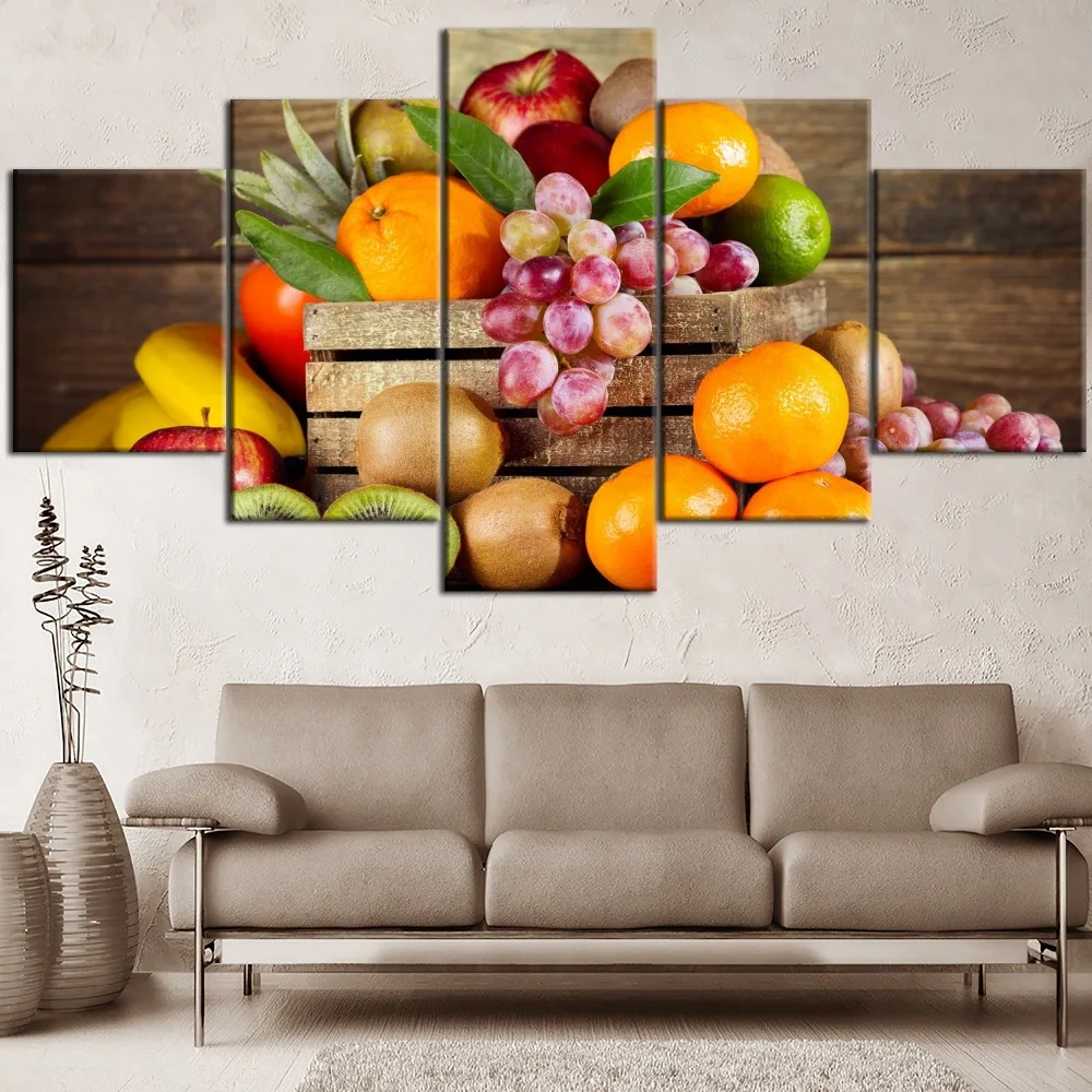 Unique gift Framework Canvas Painting 5 Pieces Printing Food Fruit Type Poster Home Decorative Modern Living Room Or Bedroom
Unique gift Framework Canvas Painting 5 Pieces Printing Food Fruit Type Poster Home Decorative Modern Living Room Or Bedroom